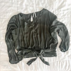 Anthropologie Olive Green Blouse